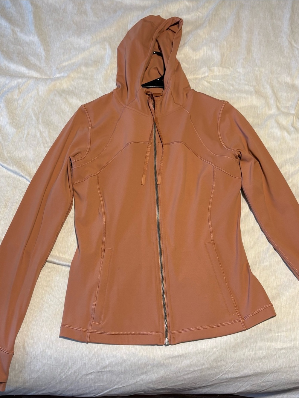 lululemon athletica Rust-Colored Hooded Zip Utility Jacket